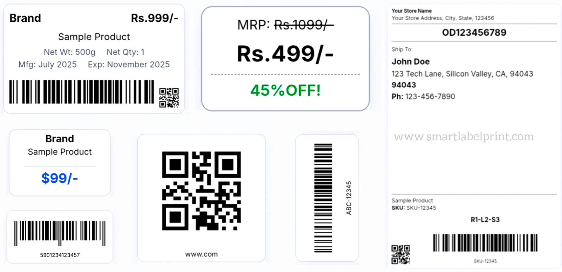 Smart Label Print - Barcode, Price, Product Label Maker Smart Label Generator